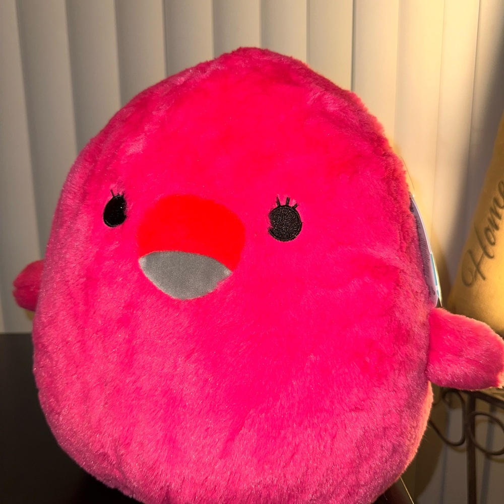 Squishmallow fuzzAmallow cookie the flamingo 12” NWT plush